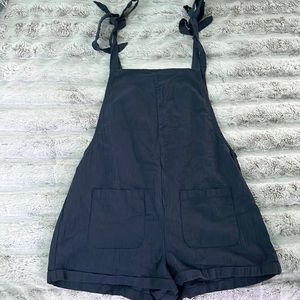 NWOT SHEIN M Navy Blue Short Overalls